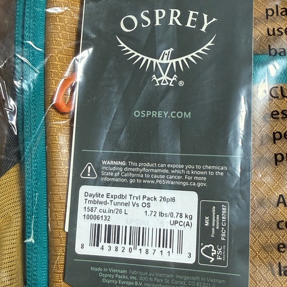 Osprey Daylite Backpack - Mustard and Orange - Picture 2 of 4